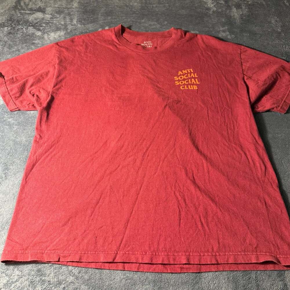 Anti Social Social Club Logo T-Shirt Size XXL Maroon